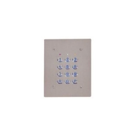 Clavier 4 Relais, 28 codes, touches plastiques, plaque inox (SU4-EAB)