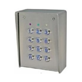 Clavier 4 Relais, 28 codes, boitier inox
