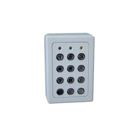 Clavier 4 Relais, 28 codes, touches métalliques, boitier ABS BEIGE (SU4-TME)