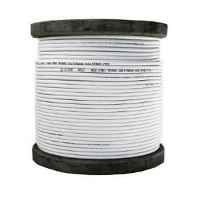 Bobine de 100 m de Câble coaxial KX6 blanc cuivre (COAX100M2BC PURE CUIVRE)