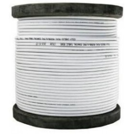 Bobine de 100 m de Câble coaxial KX6 blanc