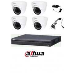 PACK XVR DAHUA 4 Dôme (PACKXVR4DVF2812)