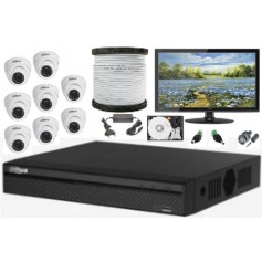Kit Vidéosurveillance Haute définition DAHUA 8 caméras (KIT-DH-8CAM)