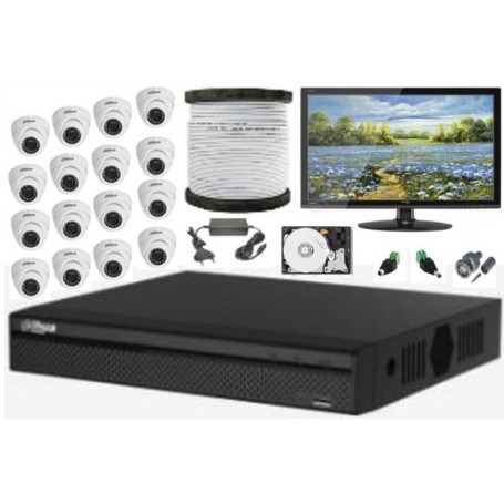 Kit Vidéosurveillance Haute définition DAHUA 16 caméras ( KIT-DH-16CAM)