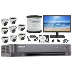 Kit Vidéosurveillance Haute définition HKVISION 8 Mini Dôme (KIT8MD-HK)