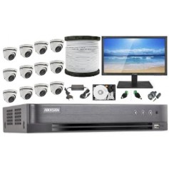 Kit Vidéosurveillance Haute définition HKVISION 16 Mini Dôme (KIT16MD-HK)