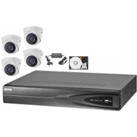 PACK NVR HKVISION 4 Mini Dômes IP POE (PACKNVR-4MDIP-HK)