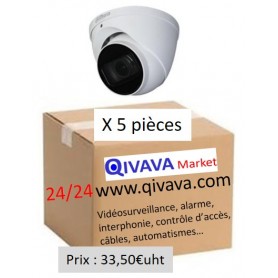 PACK DAHUA 5 Dômes Vari-focale motorisée 2,7mm 2MP (PACK5D-VFM2MP-DH)