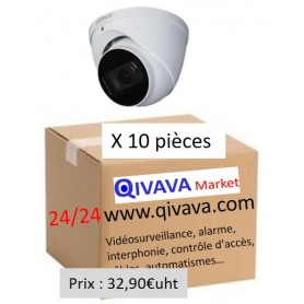 PACK DAHUA 10 Dômes Vari-focale motorisée 2,7mm 2MP (PACK10D-VFM2MP-DH)