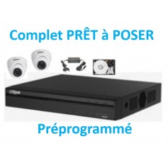 PACK XVR DAHUA 2 Mini dômes HD (PACKXVR2MDHD-DH)